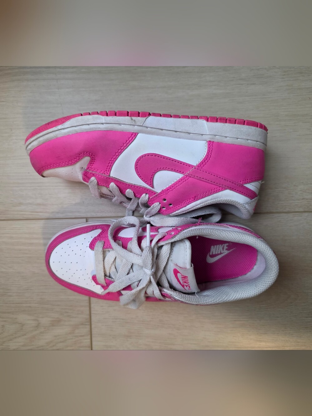Nike Women’s Low-Top Sneakers in Bright Pink and White